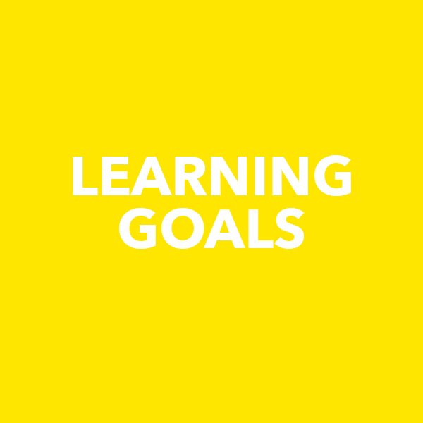 Learning Goals yellow button